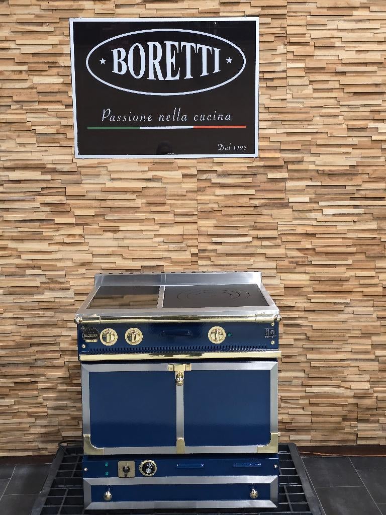 Luxe La Cornue Fornuis 80cm blauw Keramische Coupe de Feu, Gaz, Classe énergétique A ou plus économe, Comme neuf, Enlèvement
