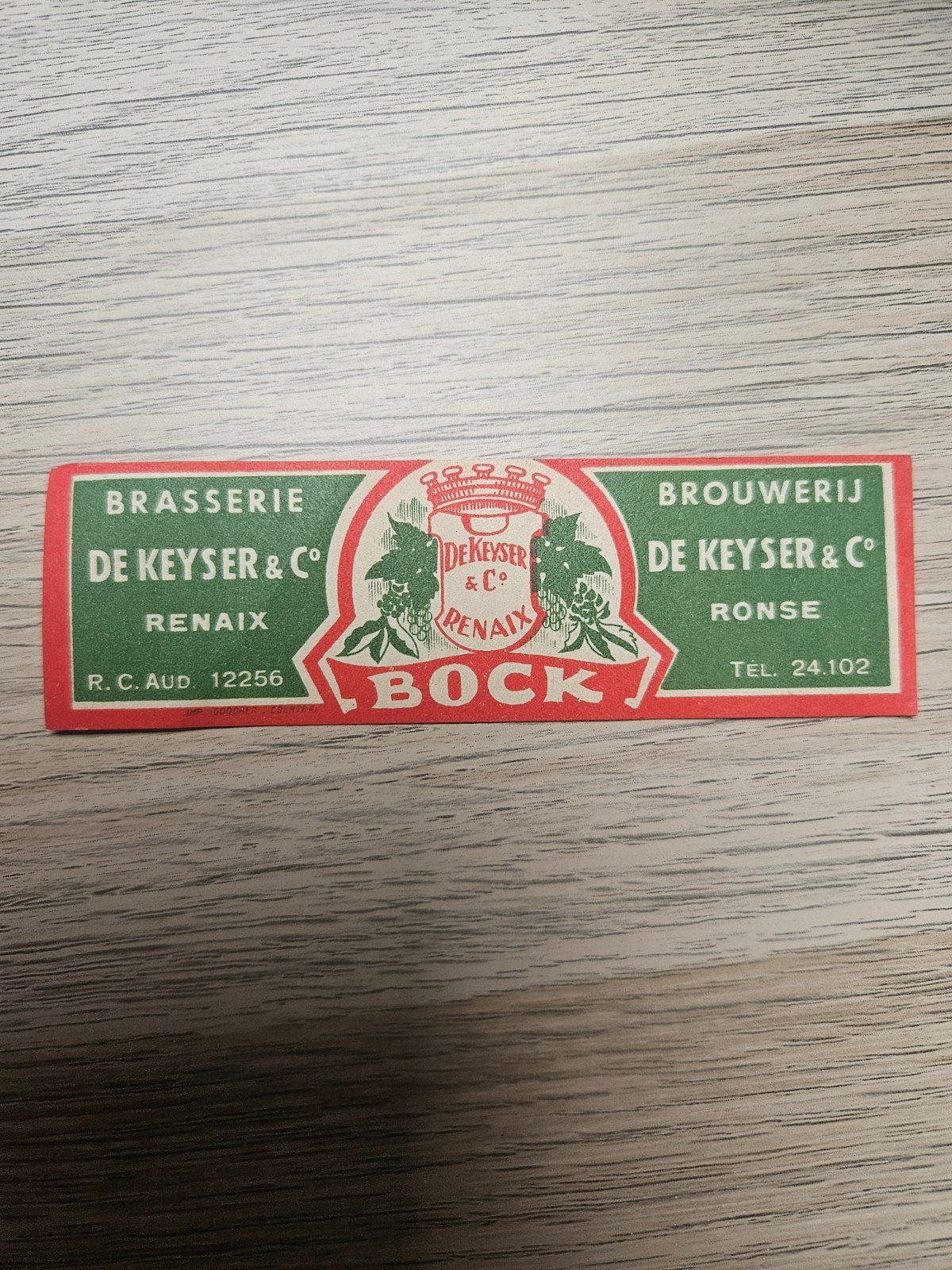 oud bieretiket brij De Keyser Renaix/Ronse, Ophalen of Verzenden