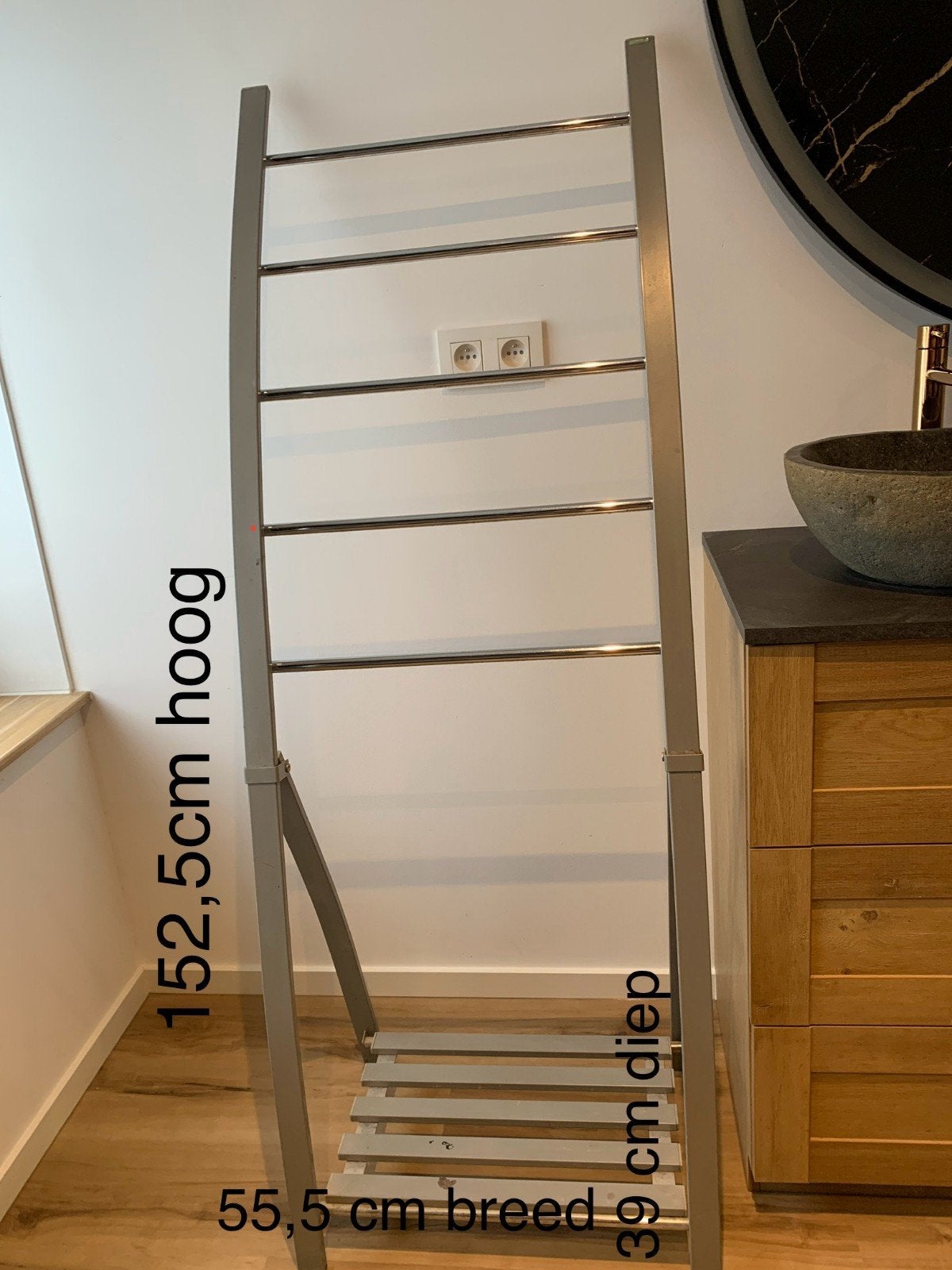 Handdoekenrek Brabantia, Huis en Inrichting, Badkamer | Badkamermeubels, Ophalen, Gebruikt, 100 tot 150 cm, Overige typen