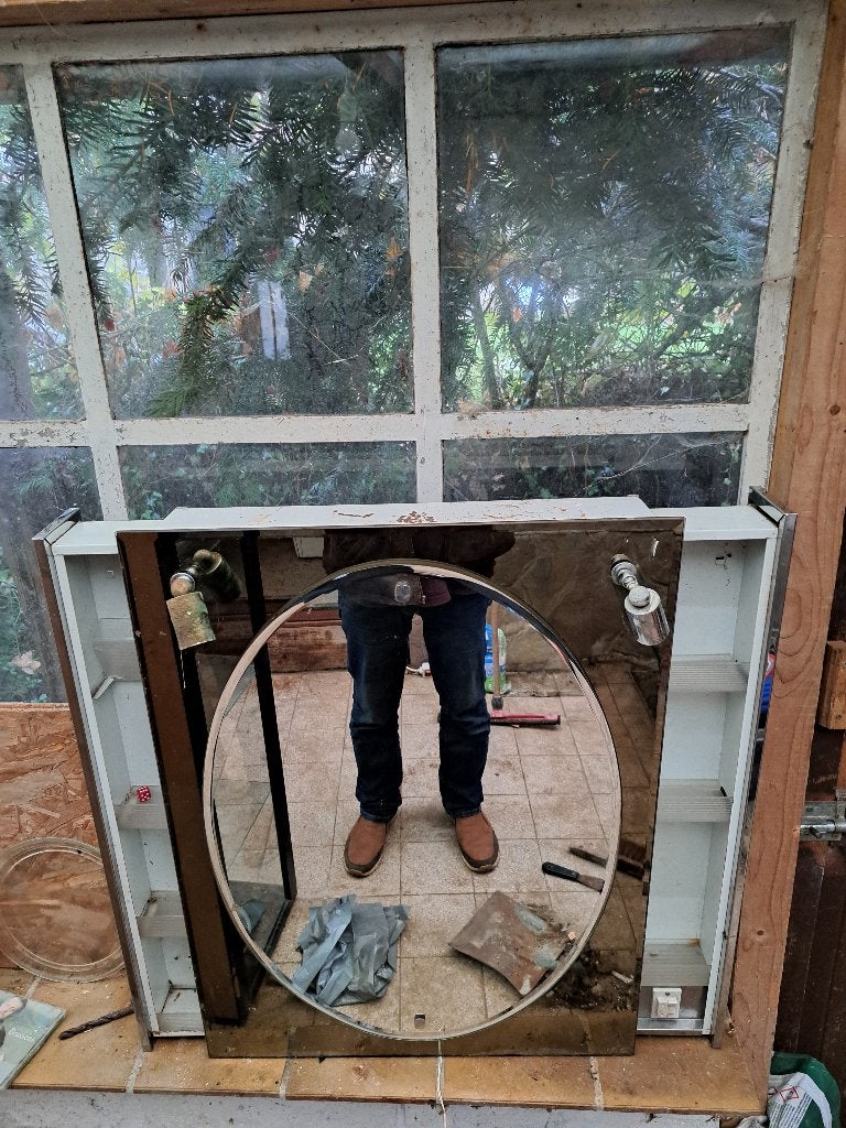 Etagère miroir vintage, Autres types, Avec système de suspension, Enlèvement, Utilisé