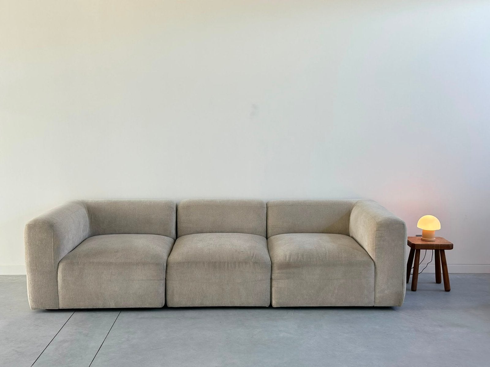Modulaire sofaset met beige stof, Antiquités & Art, Antiquités | Meubles | Chaises & Canapés, Enlèvement