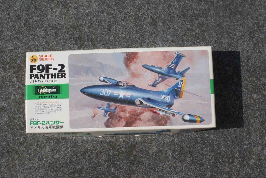 Hasegawa - F9F-2 Panther - 1/72, Ophalen of Verzenden, Zo goed als nieuw, Vliegtuig, Hasegawa