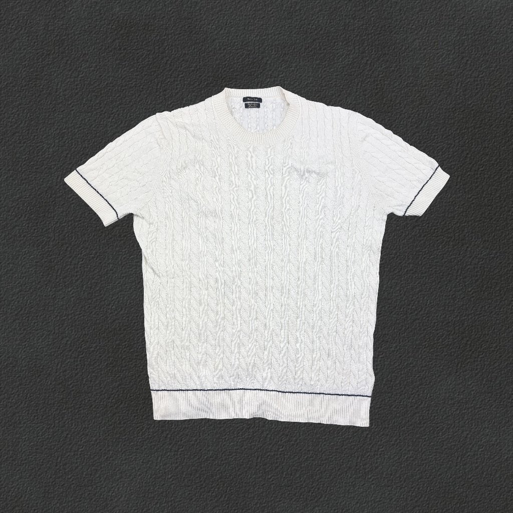 (1331) Beige Massimo Dutti T-shirt - Heren XL - Zeer Goed, Beige, Maat 56/58 (XL), Ophalen of Verzenden, Zo goed als nieuw