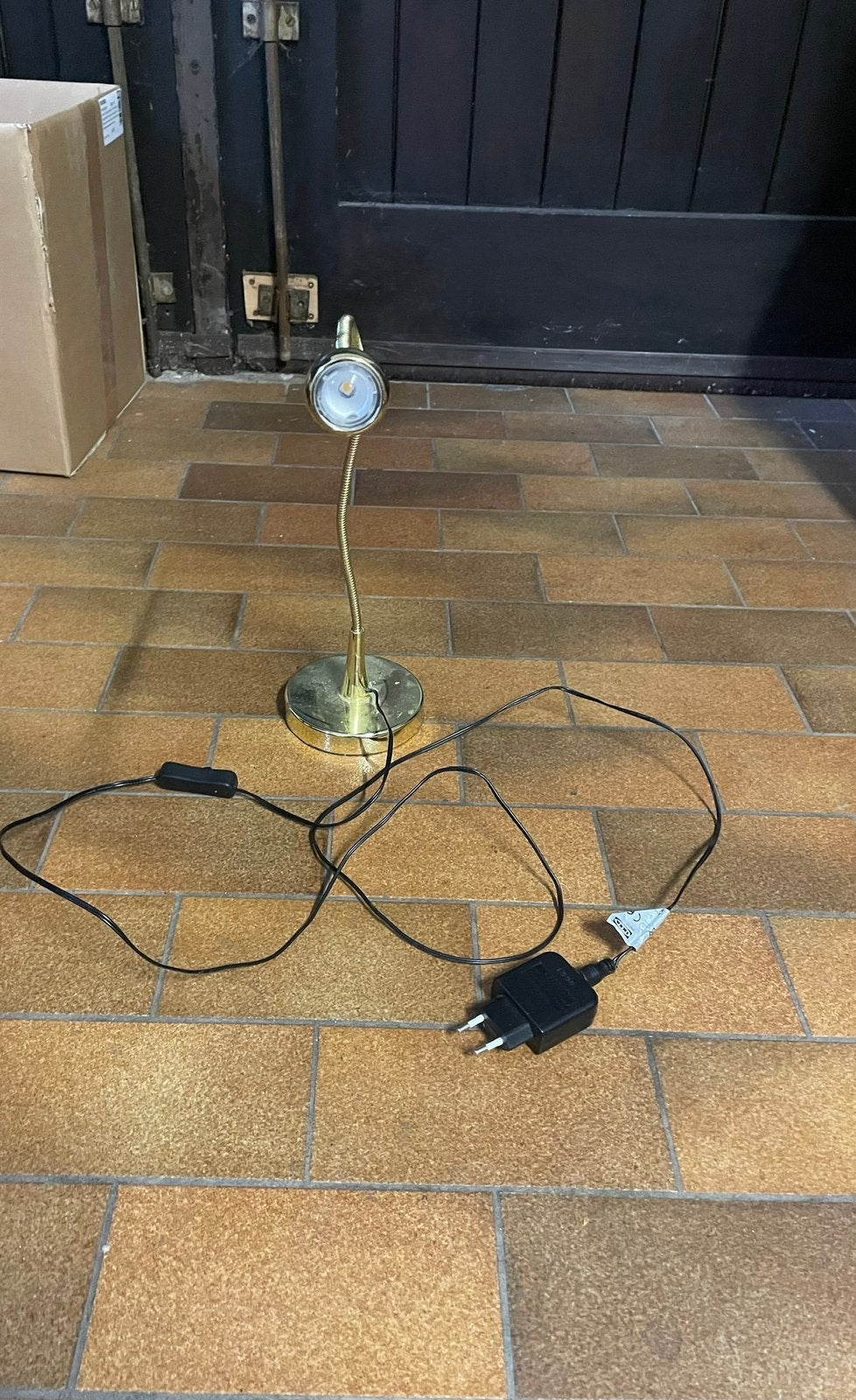 lampe de table, Doré, Avec prise, Lampe de bureau, Comme neuf