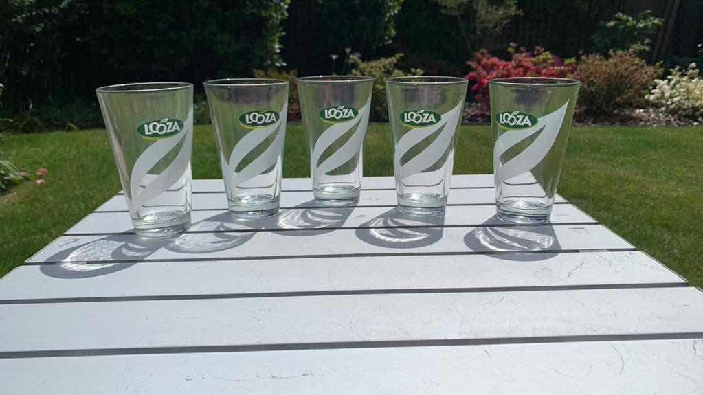 5 fruitsapglazen looza, Verzamelen, Ophalen, Nieuw
