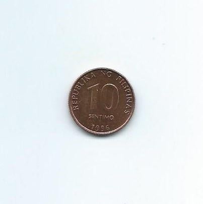 Filippijnen, 10 Sentimo 1996., Ophalen of Verzenden, Zuidoost-Azië, Losse munt
