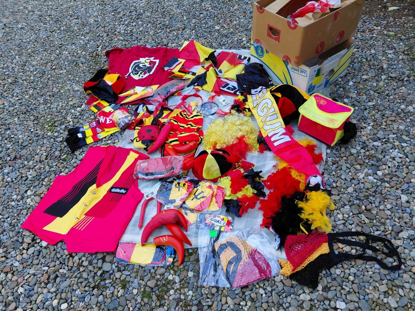 Voetbal supporters., Ophalen