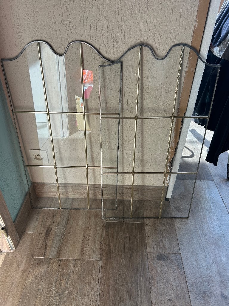2 glas in lood ramen, Panneau vitré, Vitrail, Enlèvement, Utilisé