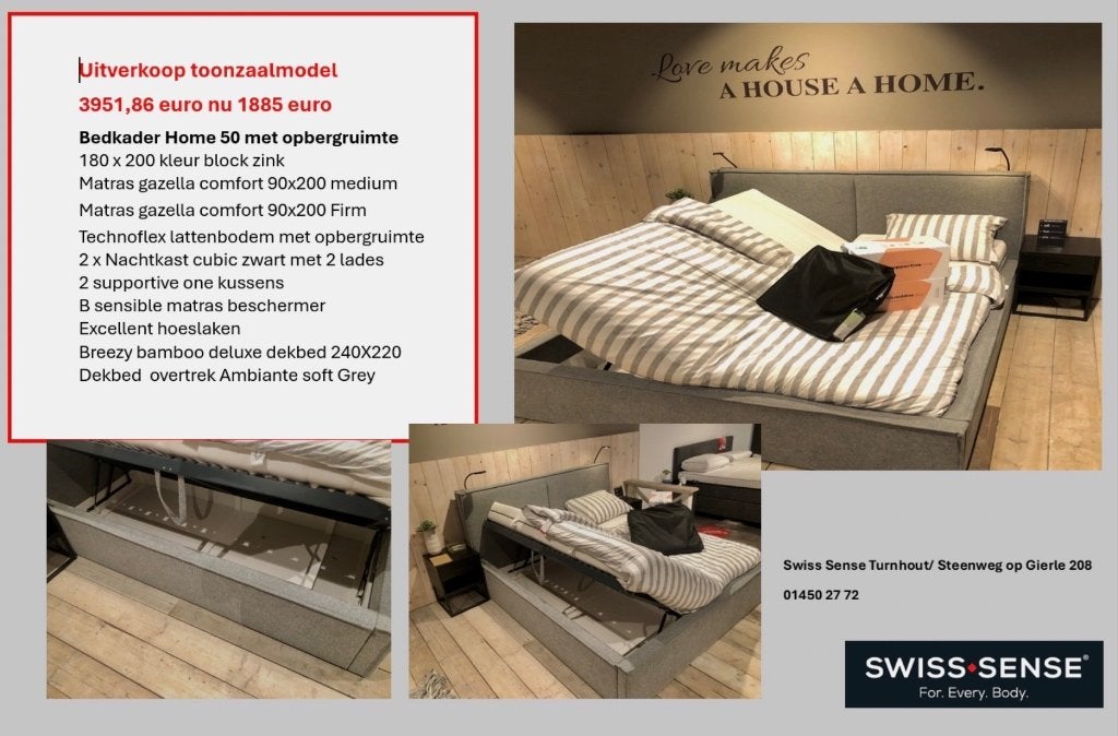 Boxspring en bedkader compleet, Ophalen, Meerkleurig, 210 cm, Tweepersoons