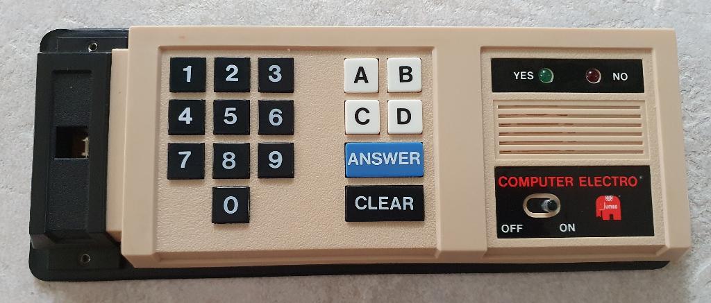 Vintage Electronic Game:Computer Electro1001 questions Jumbo, Drie of vier spelers, Ophalen of Verzenden, Zo goed als nieuw, Jumbo