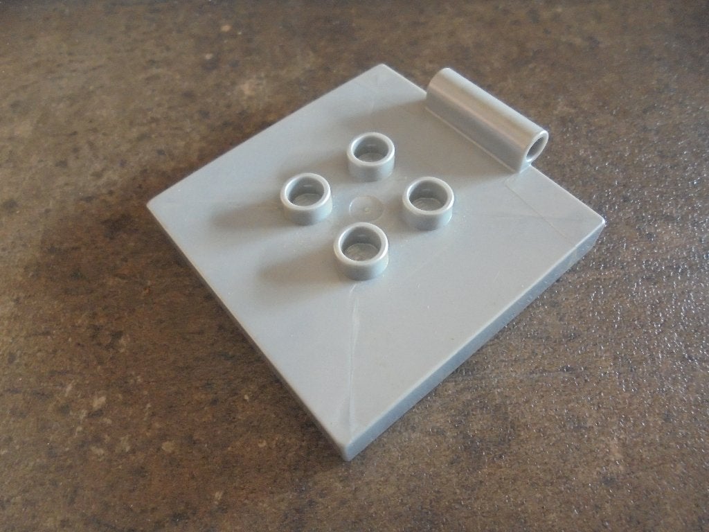Lego Duplo Tile Modified 4x4 with Hinge (zie foto's) 2, Ophalen of Verzenden, Gebruikt, Losse stenen, Duplo