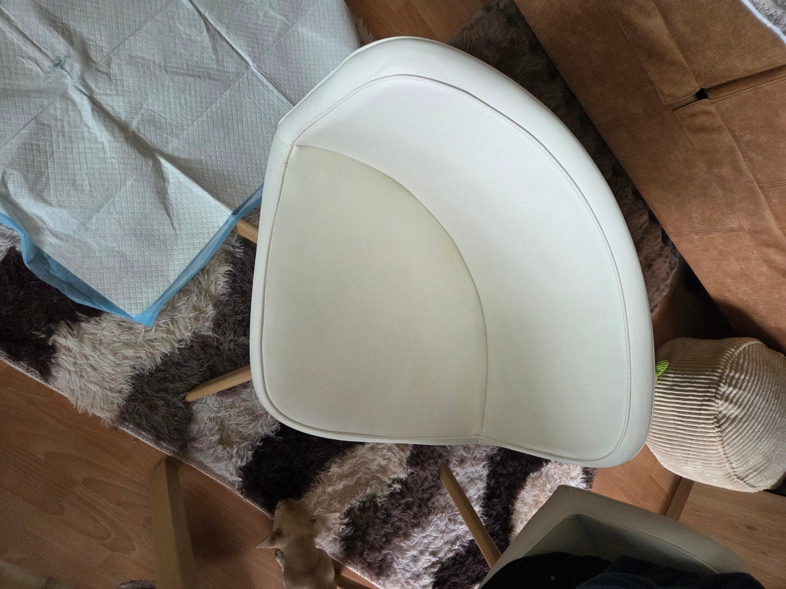 4 keukenstoeltjes te koop, Ophalen, Overige typen, Zo goed als nieuw, Wit
