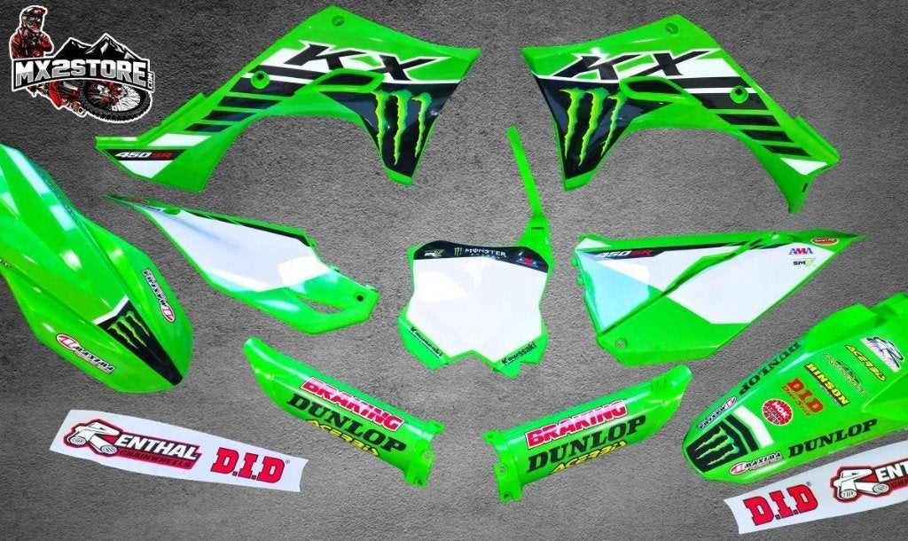Kit déco + Kit Plastiques KXF 250 2025 > 2026- KXF 450, Motoren, Onderdelen | Kawasaki, Nieuw, Verzenden
