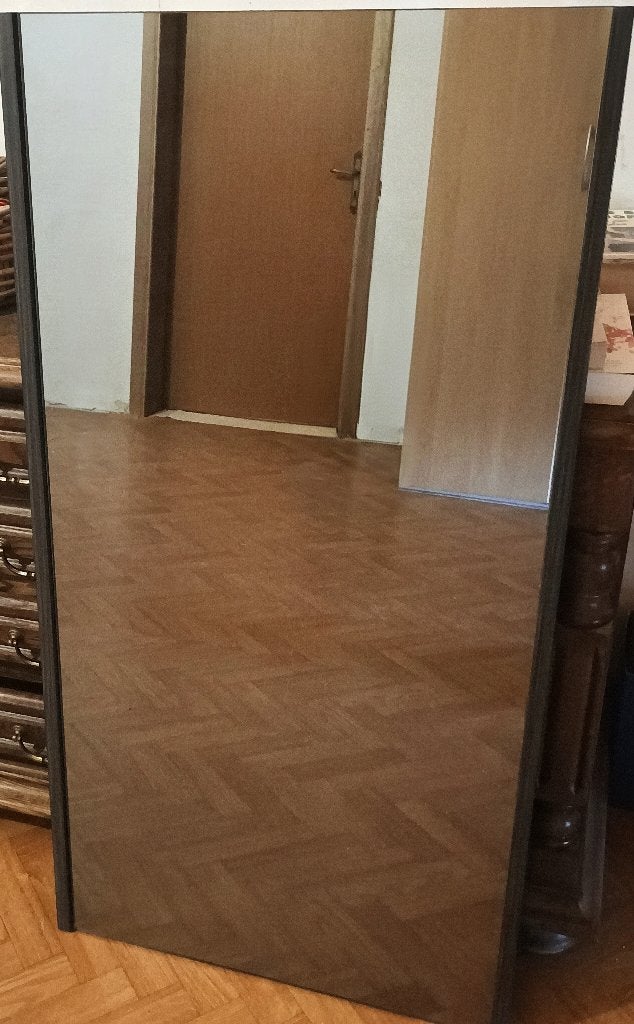 Mooie spiegel met donkere lijst, 60x116 cm, Ophalen, Zo goed als nieuw