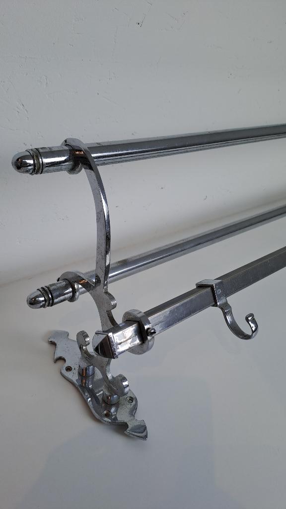 Vintage kapstok - chroom, Gebruikt, Minder dan 100 cm, Metaal, Ophalen