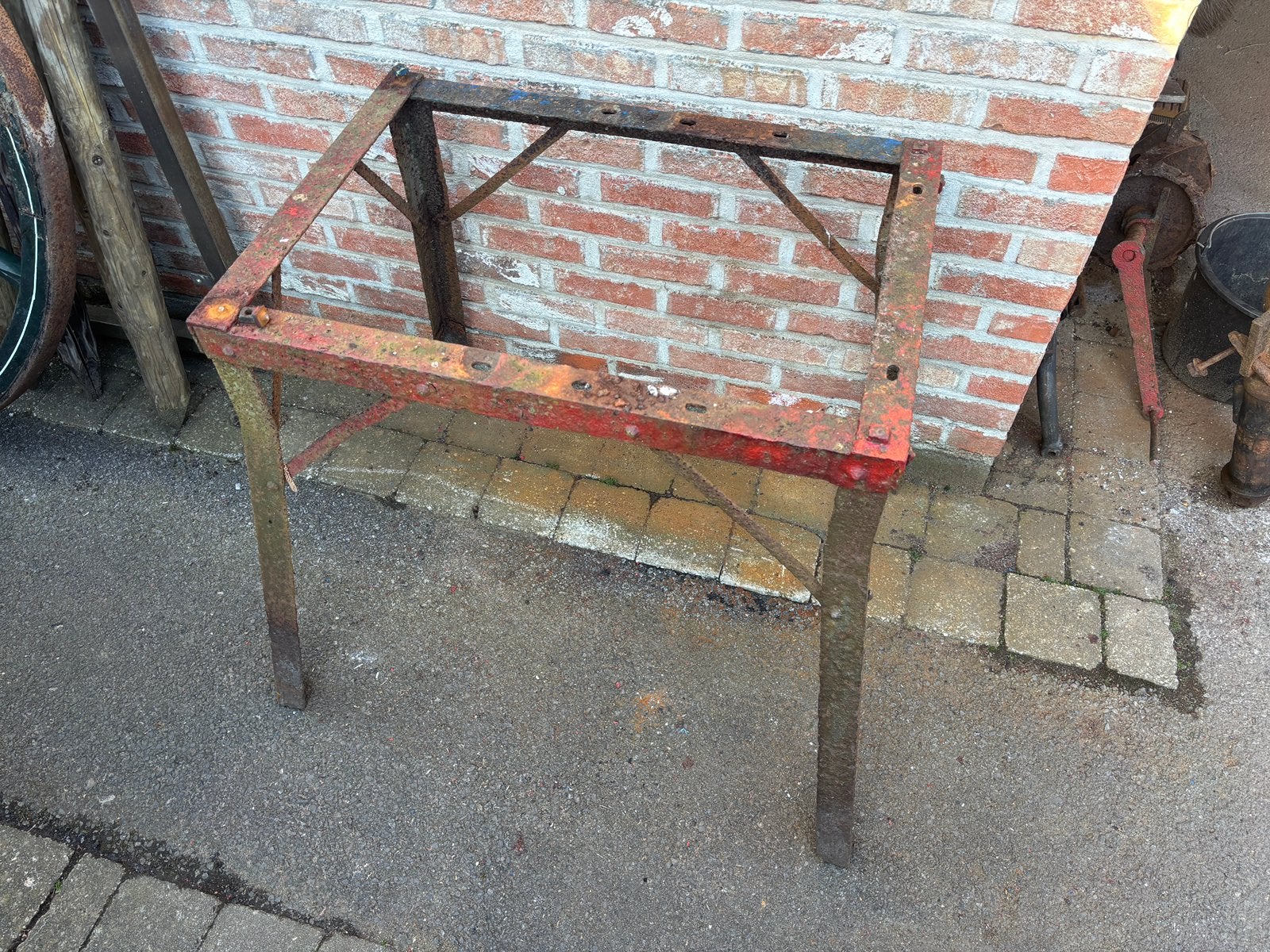 Oud ijzeren onderstel, Doe-het-zelf en Bouw, Werkbanken, Ophalen, Gebruikt