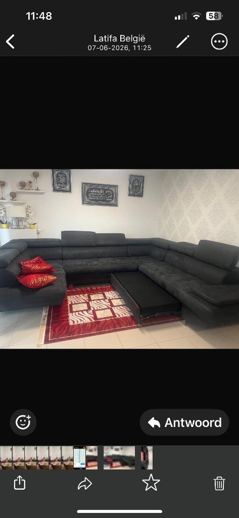 Zo goed als nieuw bankstel te koop, Maison & Meubles, Canapés | Salons, 75 à 100 cm, Quatre personnes ou plus, Comme neuf, Tissus