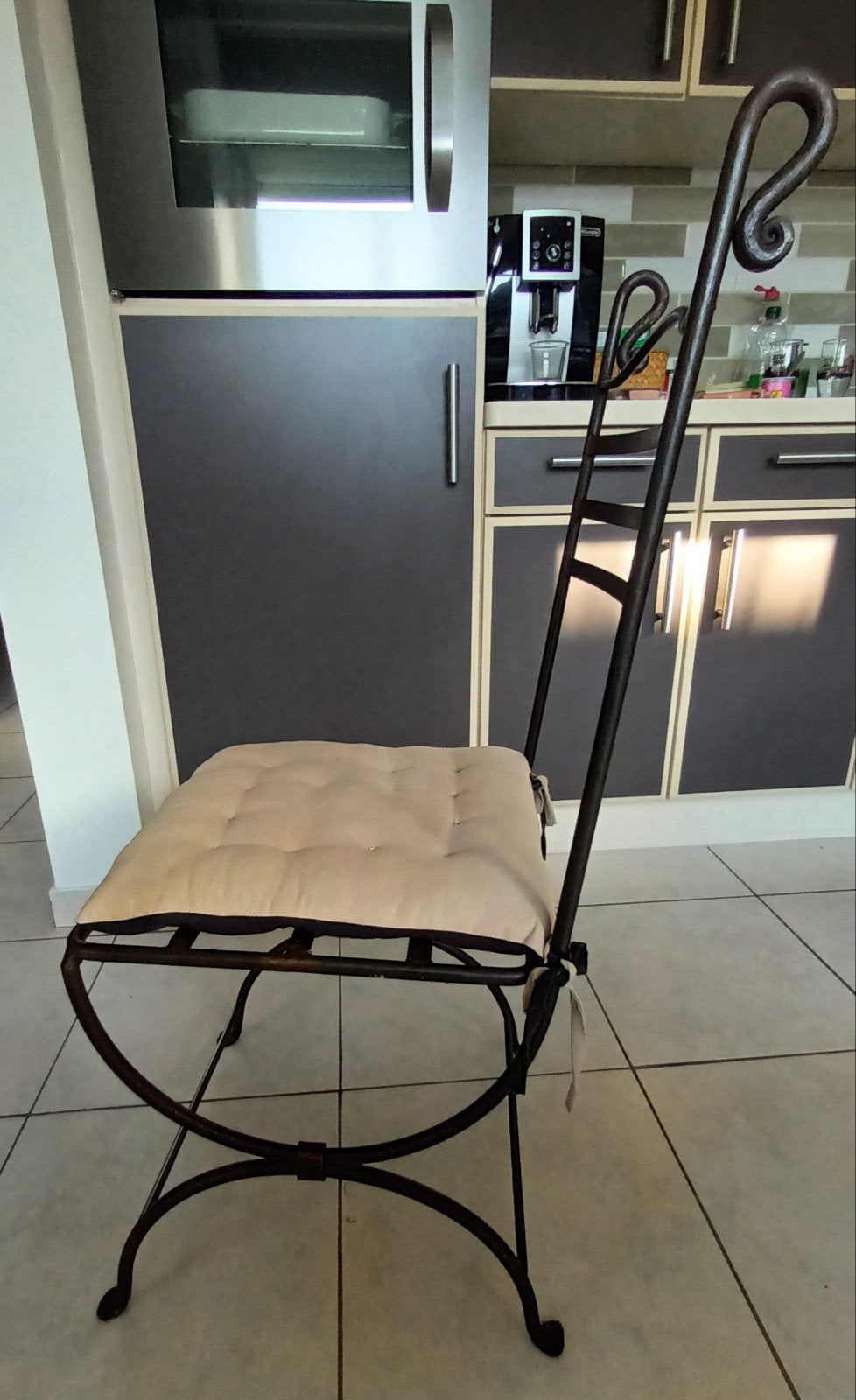 4 chaises en fer forgé, Enlèvement, Comme neuf, Métal, Quatre
