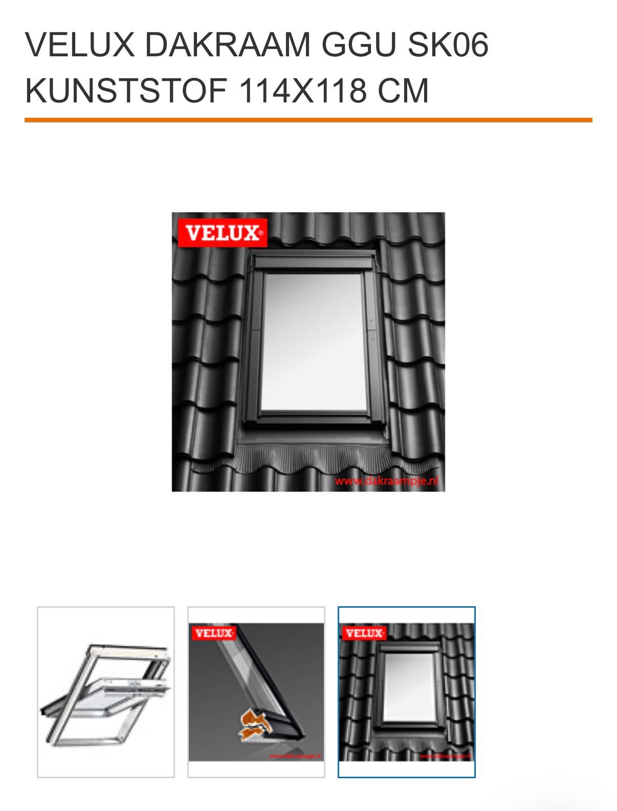 Velux ggu sk06 pvc, Ophalen, Nieuw, Dakraam