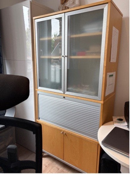 Bureau + meuble de rangement assorti, 120 cm, Démontable, Enlèvement, Utilisé