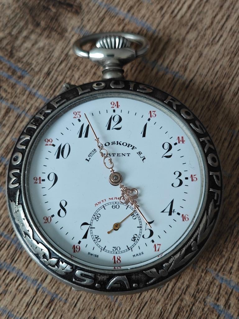 Zakhorloges Louis Roskopf, Handtassen en Accessoires, Ophalen of Verzenden, Zakhorloge