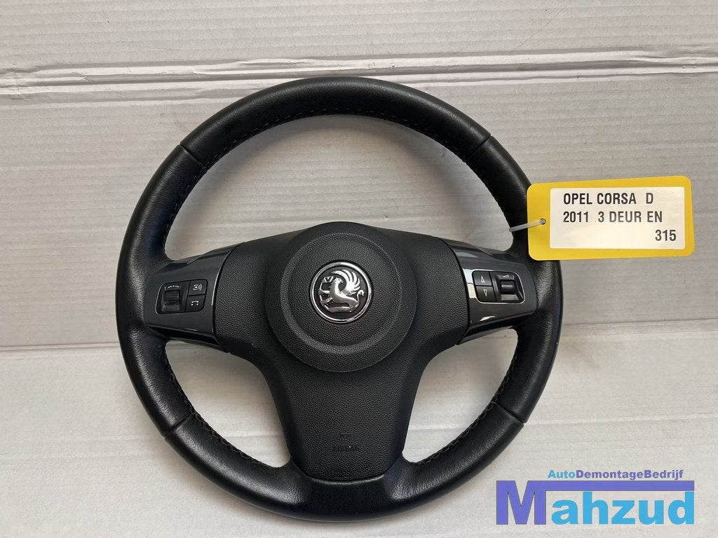 OPEL CORSA D leer leder stuurwiel stuur met airbag 2006-2015, Gebruikt, Opel Automobile GmbH, Kontakt@opel-infoservice.de, Opel