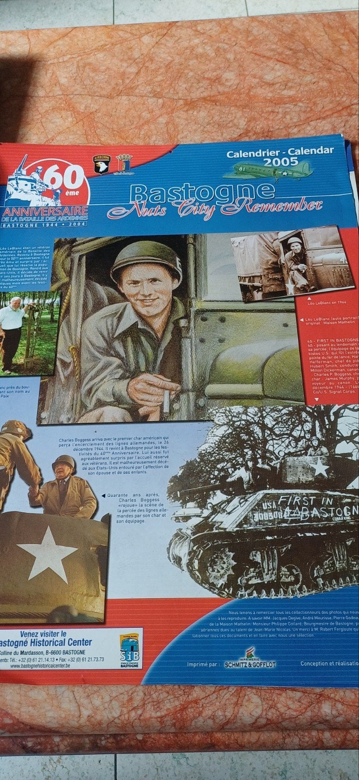 60 ème anniversaire bataille des Ardennes calendrier, Livres, Envoi