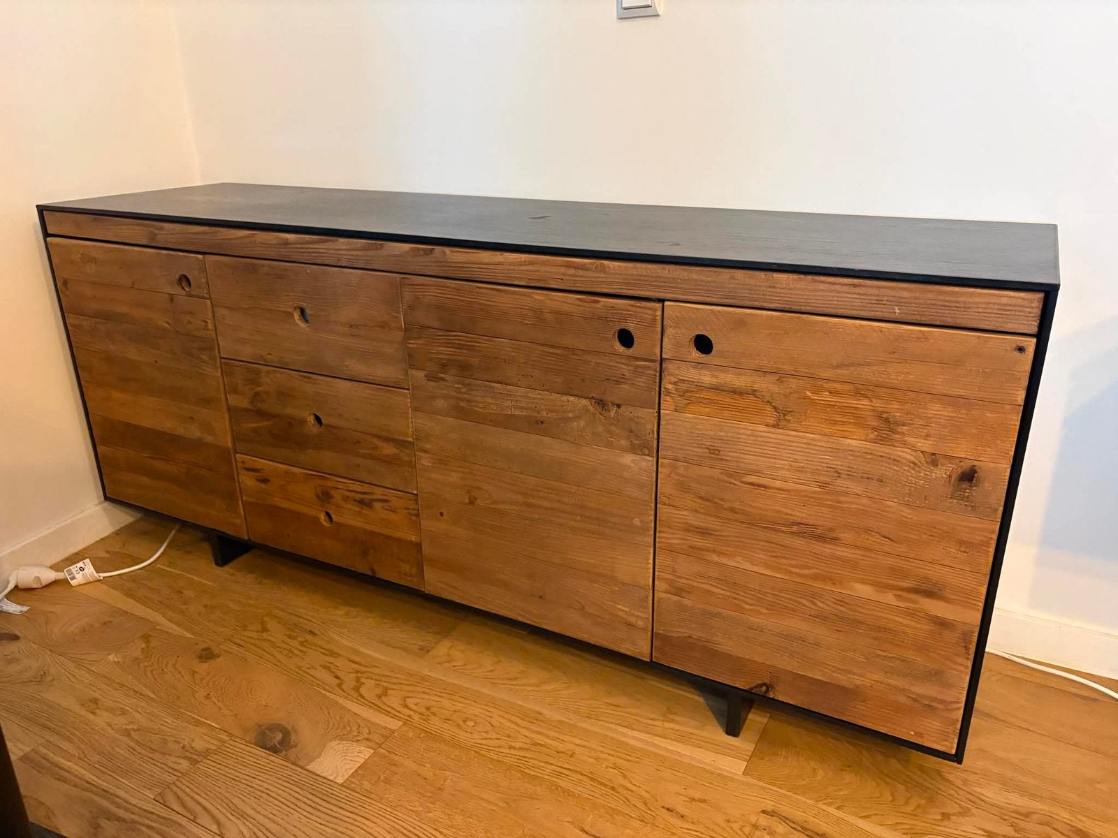 Dressoir en wandkast in steigerhout, Ophalen, Zo goed als nieuw