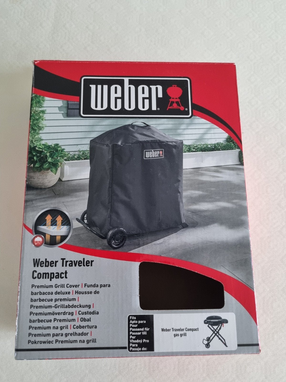 Nieuwe Weber Traveler Compact Premium Grill Cover, Ophalen, Nieuw, Weber