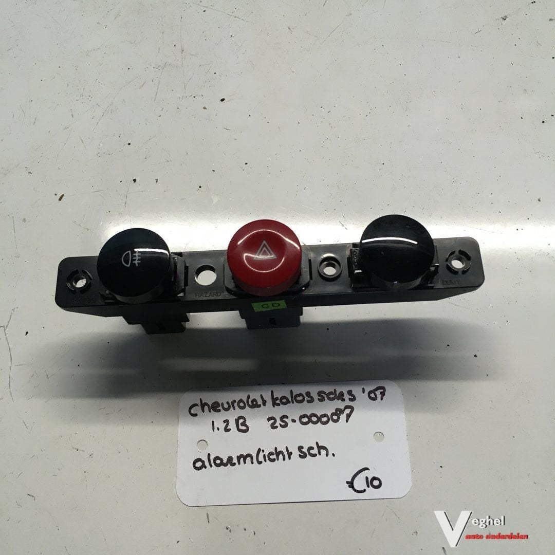 Chevrolet Kalos 2007 1.2 B 2500087  Alarmlichtschakelaar, -, Utilisé, -, -