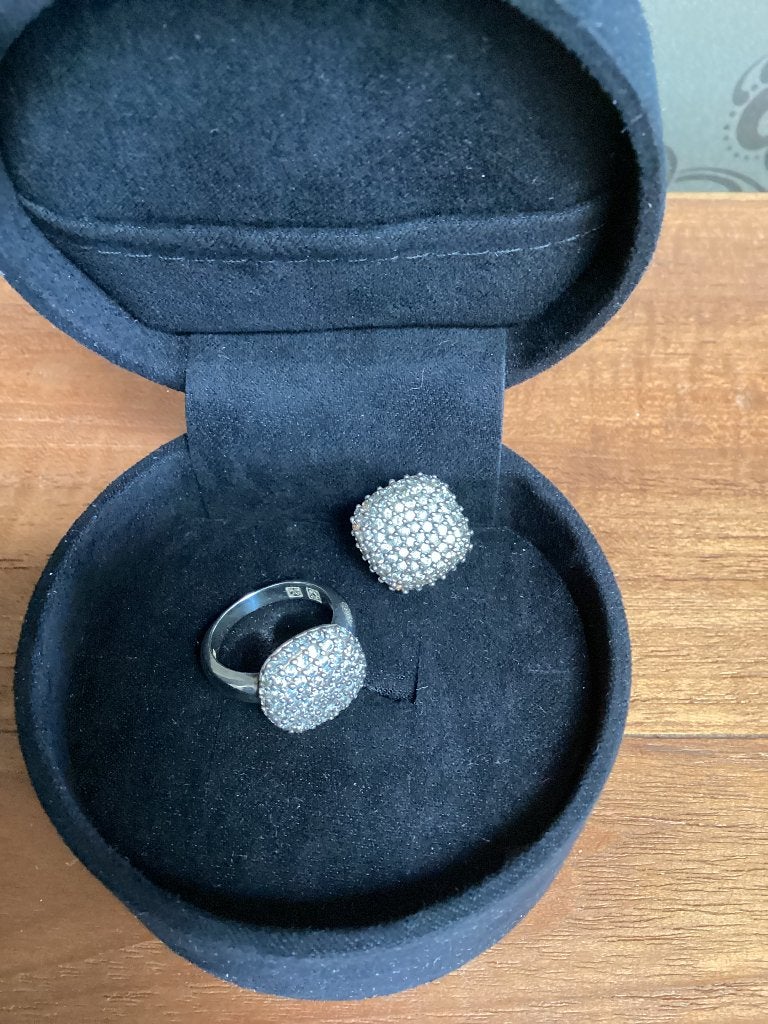 Ring en hangertje Victoria, Handtassen en Accessoires, Ringen, Ophalen of Verzenden, Dame, Zilver, Zilver