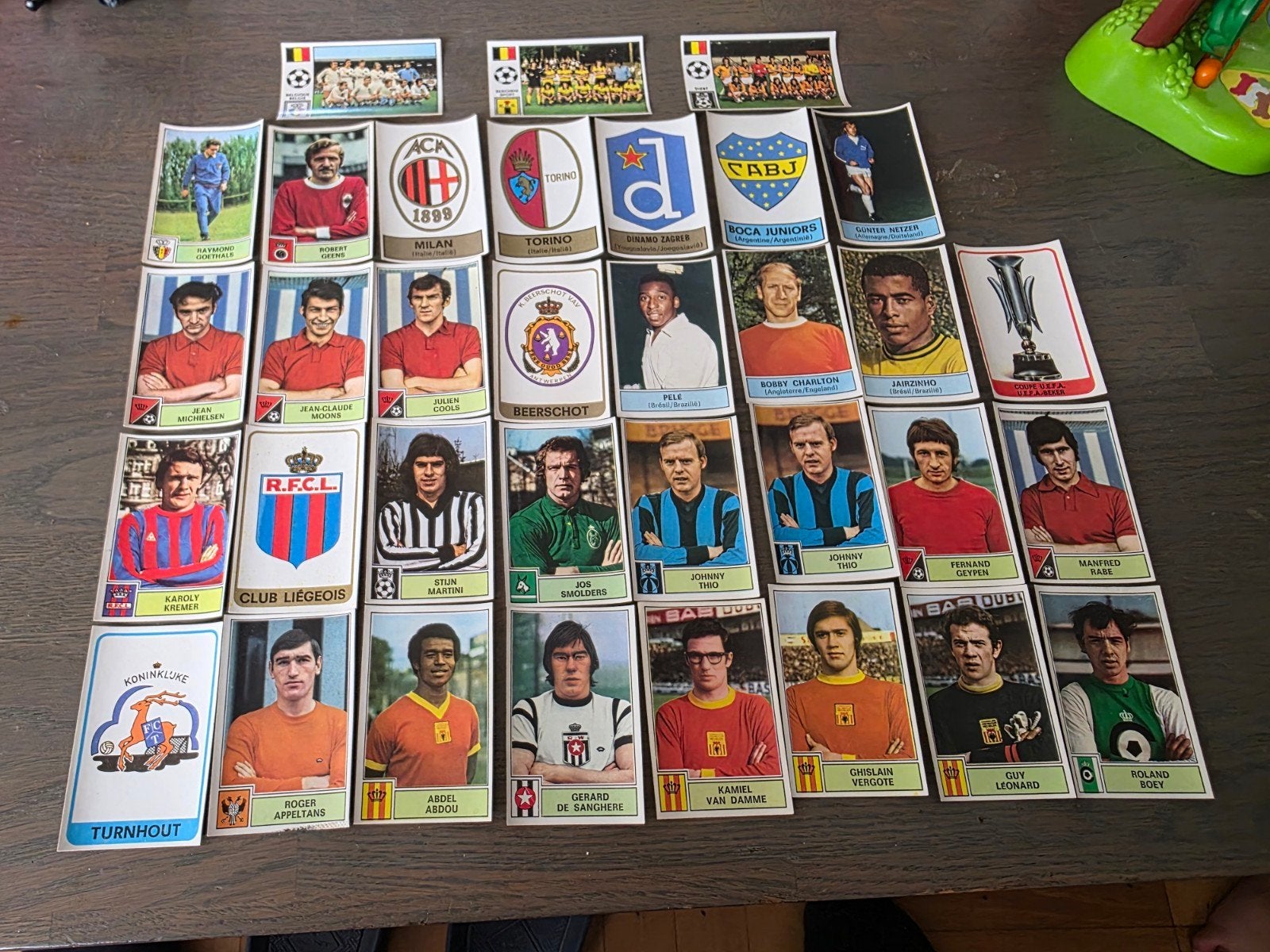 Vintage voetbalplaatjes 1972-1973 panini wk boca pele, Enlèvement ou Envoi, Comme neuf