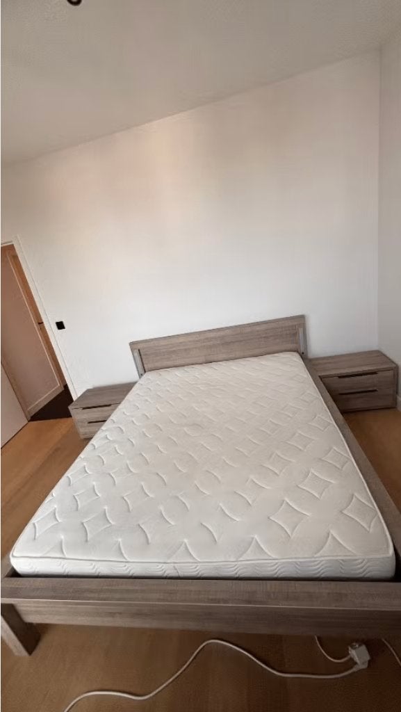 Matras + 2 lattenbodems, Ophalen, Gebruikt, Tweepersoons, Matras