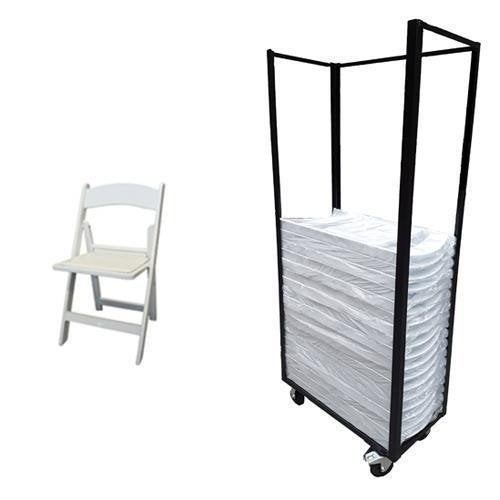 Aanbieding 30 Weddingchairs met transportkar, Hobby & Loisirs créatifs, Articles de fête, Envoi, Neuf