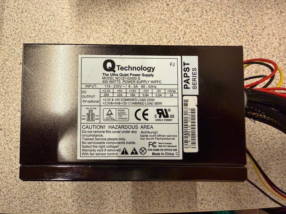 Ultra stille voeding 400 watt, Computers en Software, Interne voedingen, Ophalen of Verzenden, Zo goed als nieuw