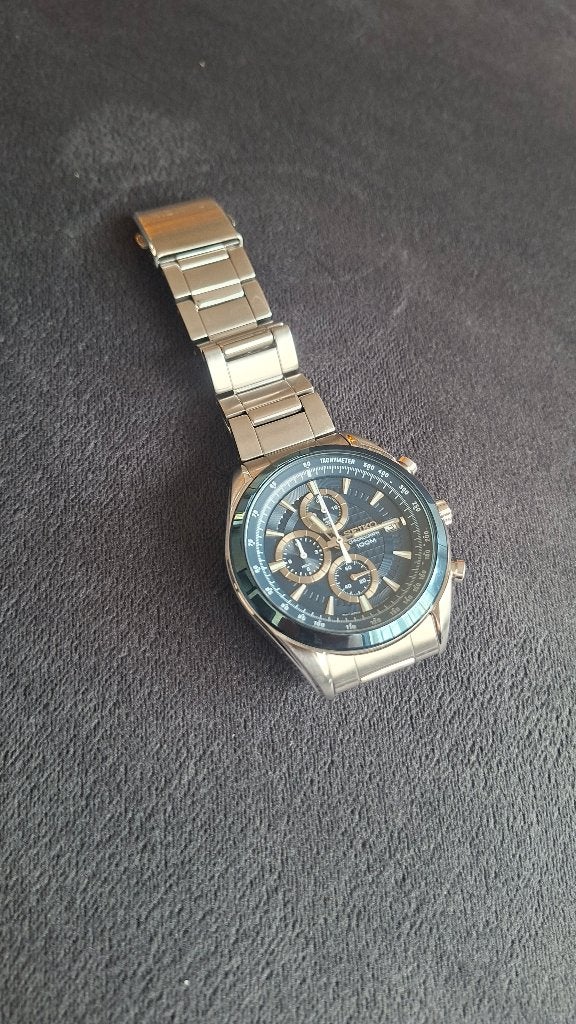 Horloge Seiko Chronograph, Bijoux, Sacs & Beauté, Montres | Hommes, Montre-bracelet, Seiko, Enlèvement, Acier