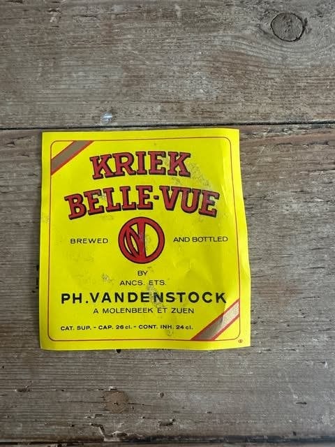 étiquette d'étiquette : cerise Belle Vue Ph Vandenstock, Enlèvement ou Envoi, Utilisé, Autres types, Autres marques