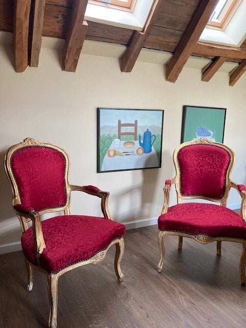2 Vintage | Antieke Stijl Louis XVI | gezellige | fauteuil, Antiquités & Art, Enlèvement