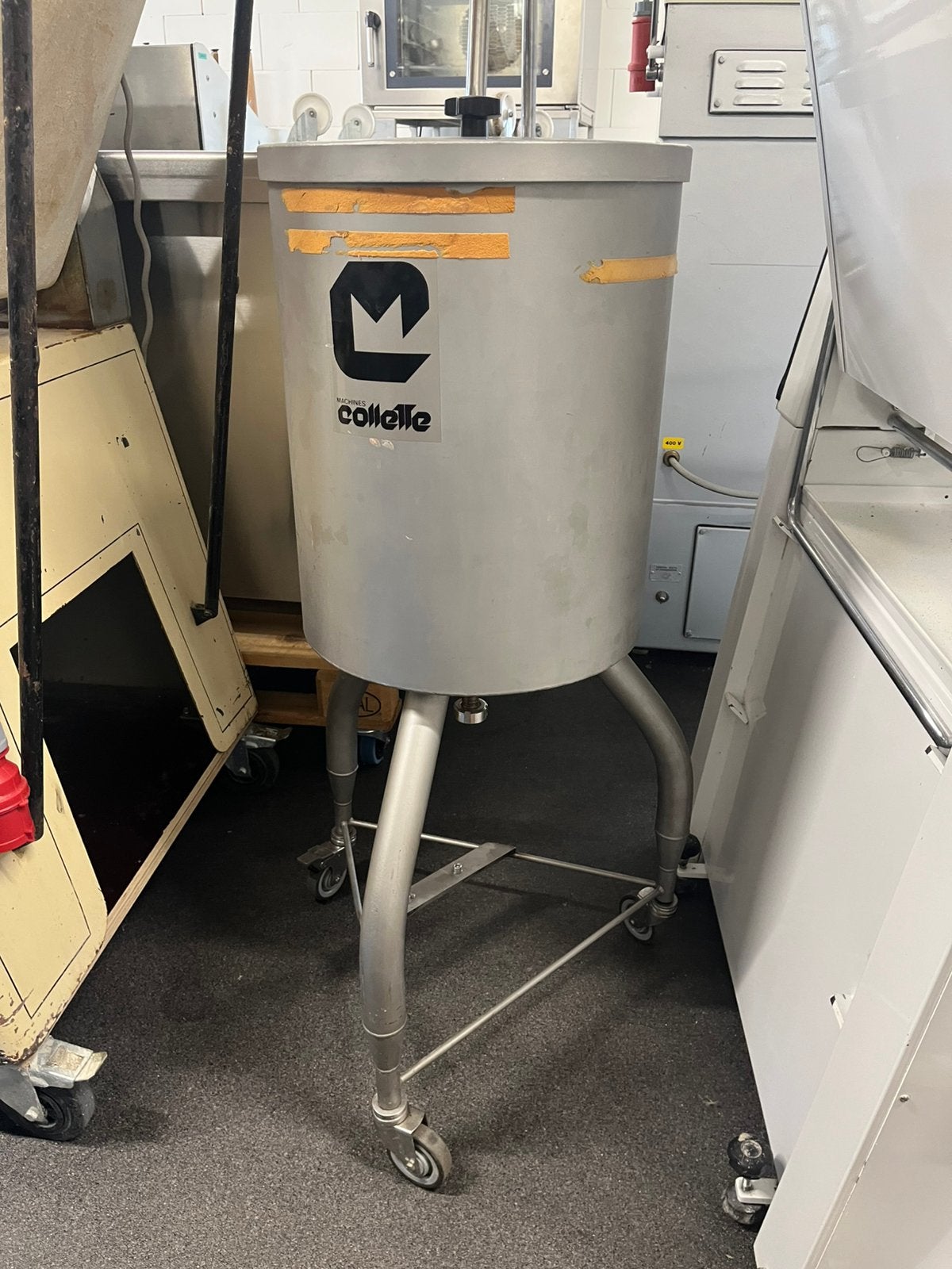 Mobiele RVS Mengtank / Procestank Collette – goede staat, Ophalen
