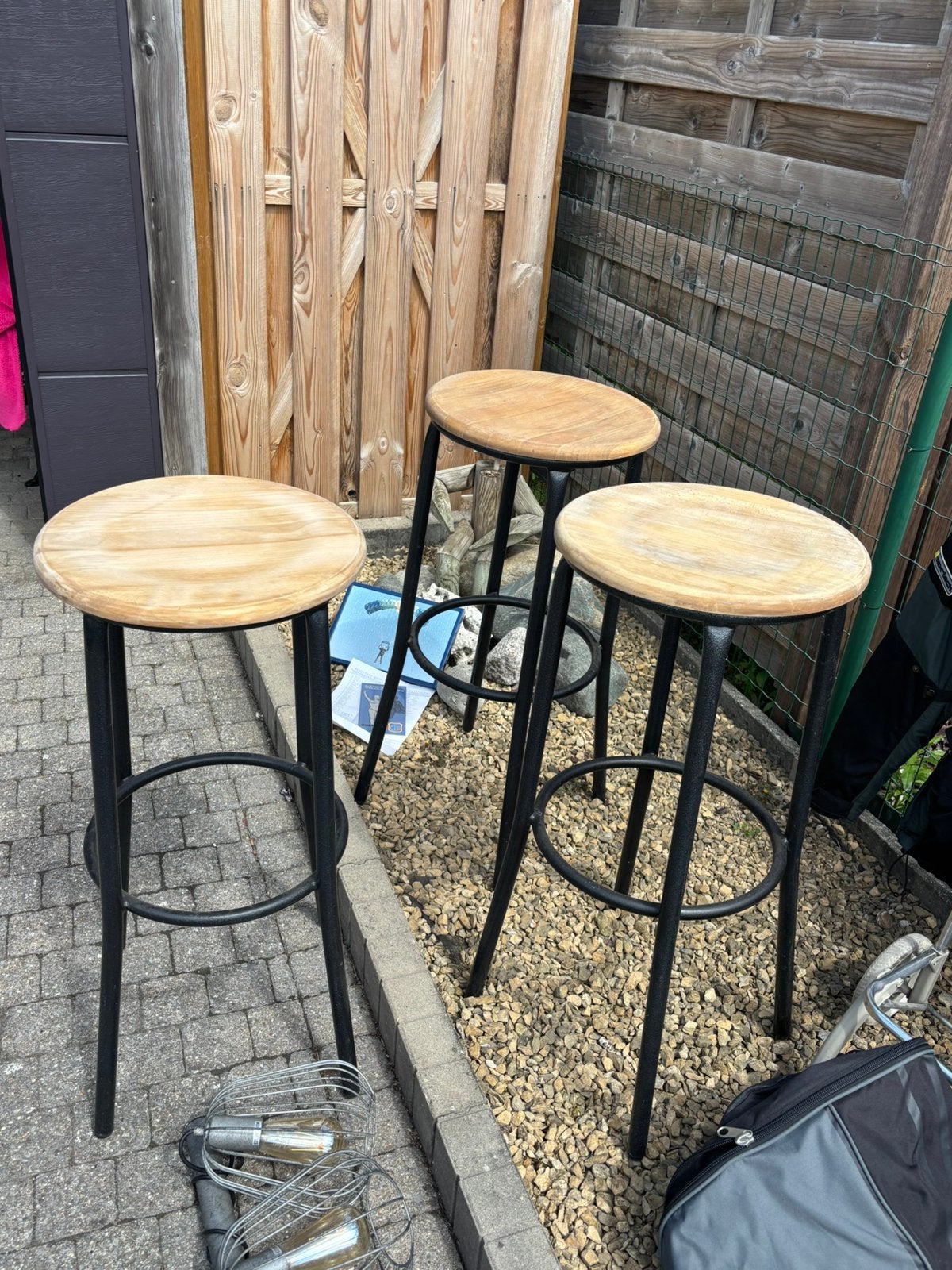 Barkrukken 3 stuks, Huis en Inrichting, Barkrukken, Ophalen, Zo goed als nieuw, 90 cm of meer, 3 krukken