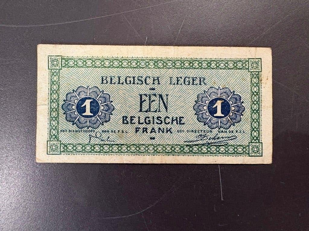 Bankbiljet Belgisch leger 1 Frank, Postzegels en Munten, Bankbiljetten | België, Ophalen of Verzenden, Los biljet