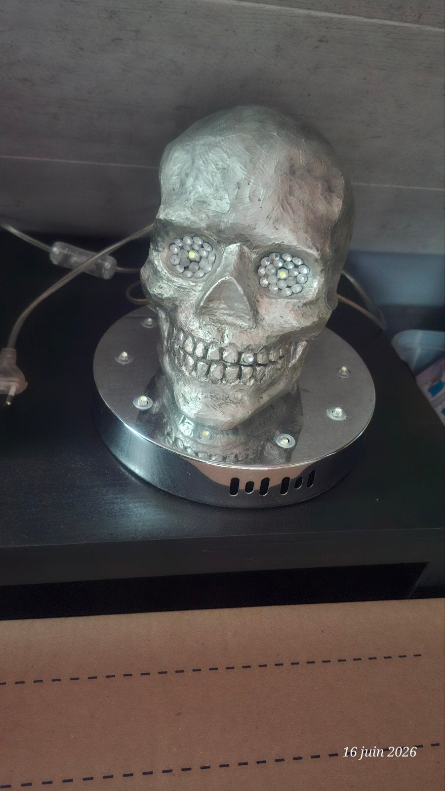lampe led skull, Argenté, Enlèvement