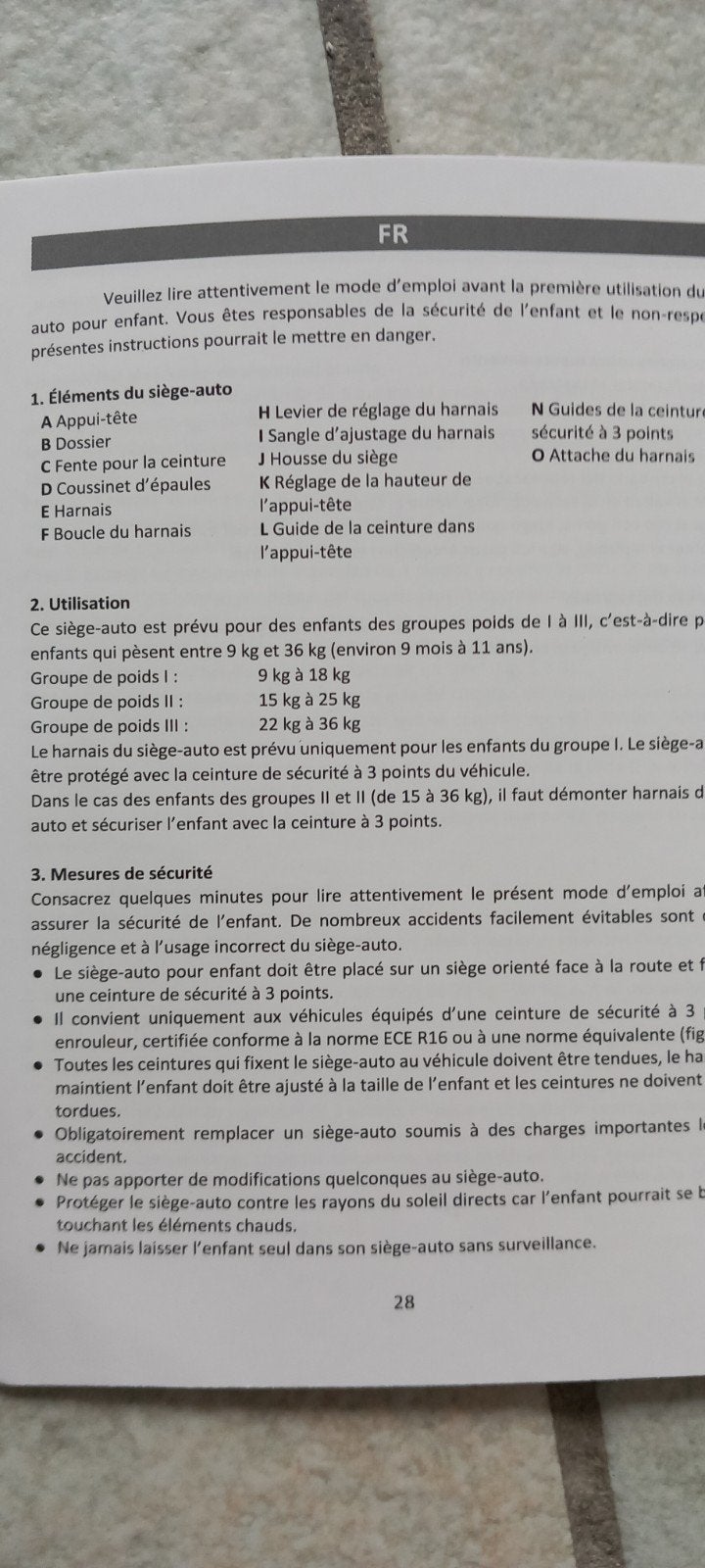 Siege auto, Enfants & Bébés, Enlèvement ou Envoi