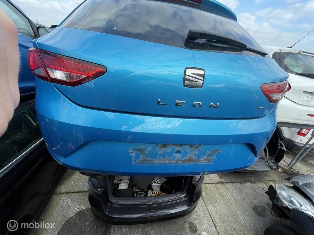 Achterbumper origineel blauw Seat Leon 5F ('13->), Arrière, Utilisé, Seat, Seat