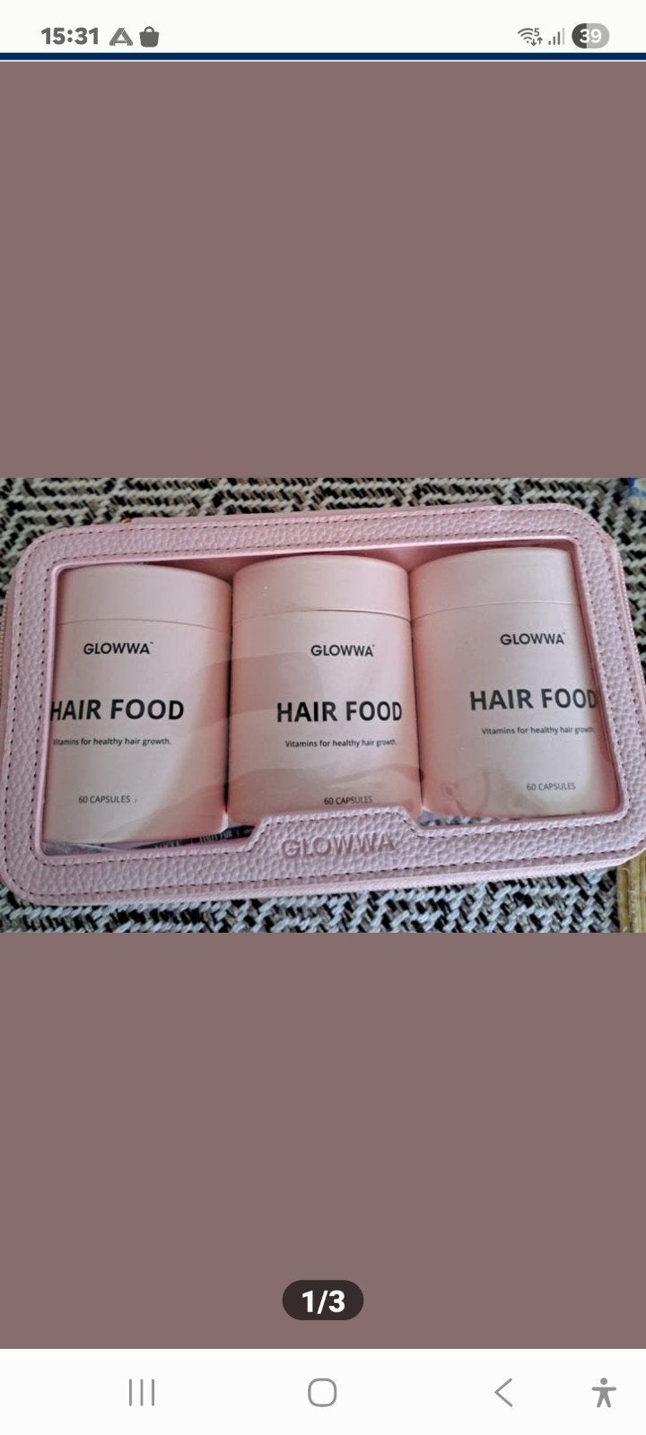 Nieuw:Vegan, natuurlijk Glowwa haarsupplement. Exp: 08 2027., Handtassen en Accessoires, Ophalen, Nieuw