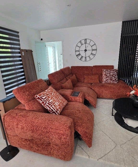 Canapé Château D’Ax avec 2 RELAX!!, Maison & Meubles, Enlèvement, Comme neuf, Quatre personnes ou plus, Banc d'angle