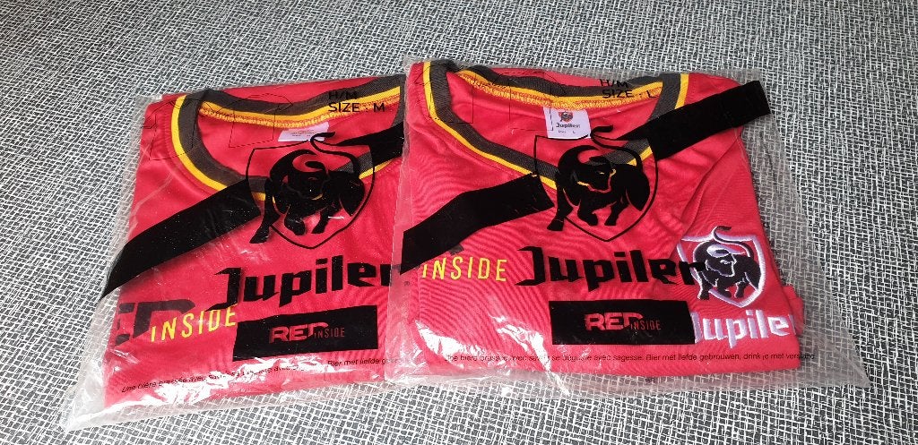 2 shirts Jupiler , maat M en L, Ophalen of Verzenden, Nieuw, Maat 48/50 (M)