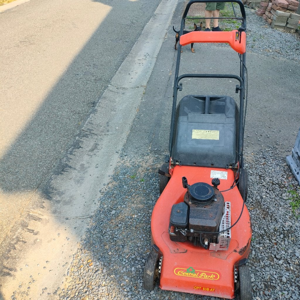 grasmachine, Ophalen, Gebruikt, Opvangbak