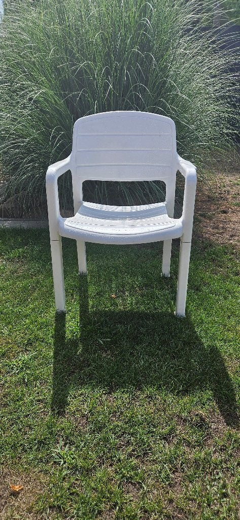 Stapelbare tuinstoel, Tuin en Terras, Tuinstoelen, Ophalen, Gebruikt, Kunststof, Stapelbaar