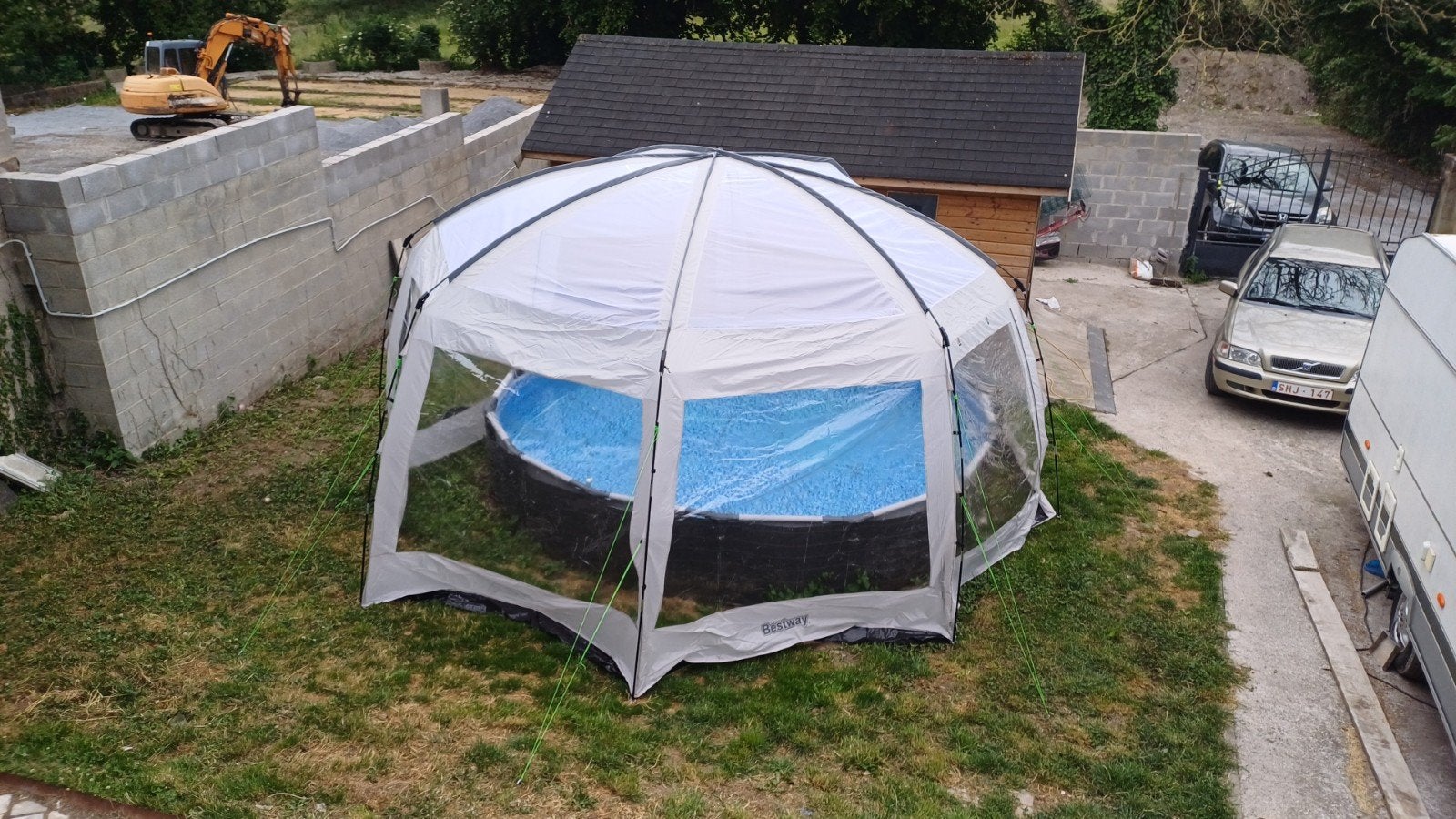 Dôme piscine, Enlèvement